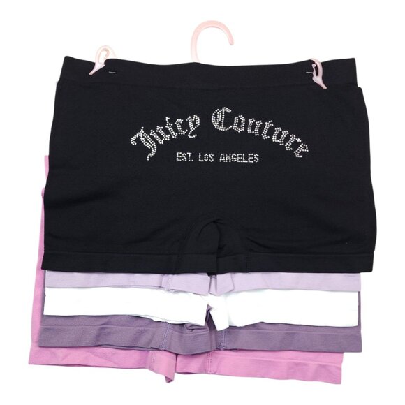 Juicy Couture 5 Pk Womens Intimates BoyShorts Panties Large Nylon/Spandex - Picture 2 of 13